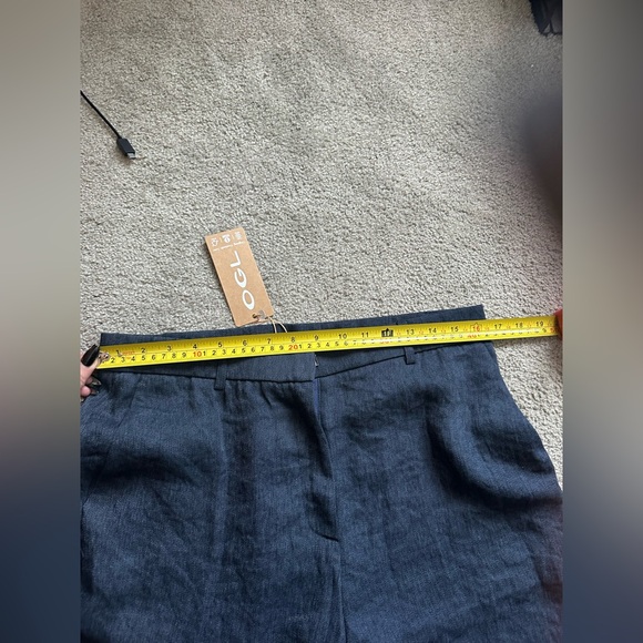 Unworn OGL European Linen Mid Rise Flared Pant with Pockets, Dress Pants, Size L - Picture 10 of 13